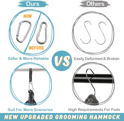 Pet Grooming Hammock Harness for Cats&Dogs,Relaxation Hammock Restraint Dog&Small Animal Leashes Sling for Grooming and Nail Trimming Clipping Grooming L(Legs Spacing:10.6''-15''/Maxw:70Lbs)